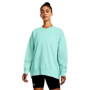 NWT: Under Armour Women's Turquoise Rival Fleece Oversize Crew Sweatshirt